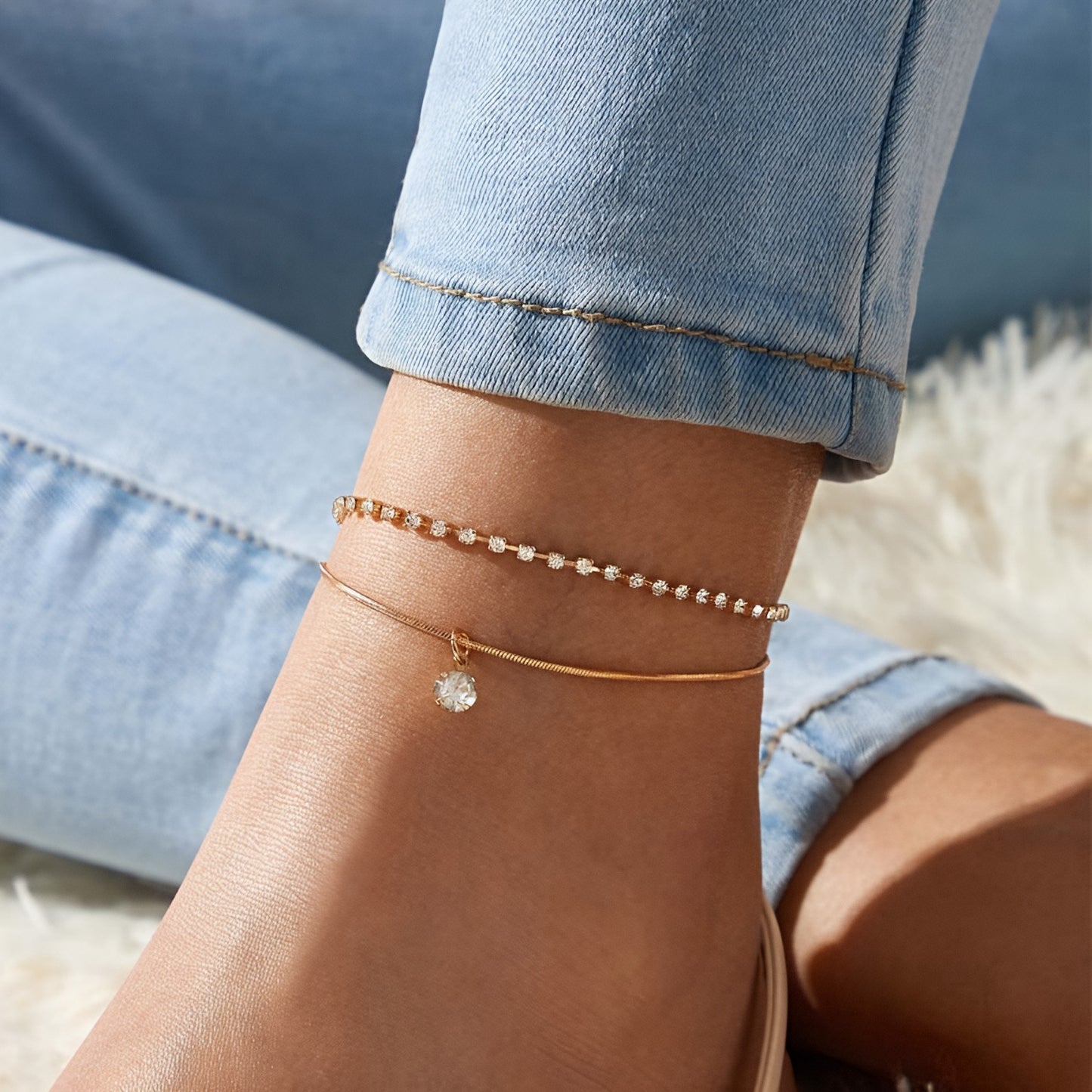 Boho Beaded Anklet – Trendy Summer Foot Jewelry