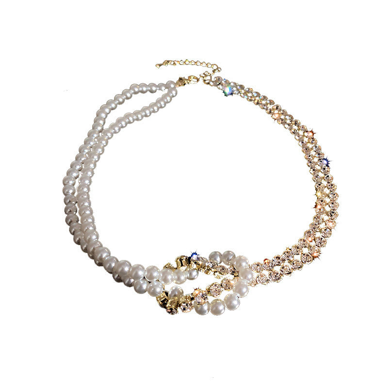 Pearl Crystal Choker Necklace – Elegant Fashion Jewelry