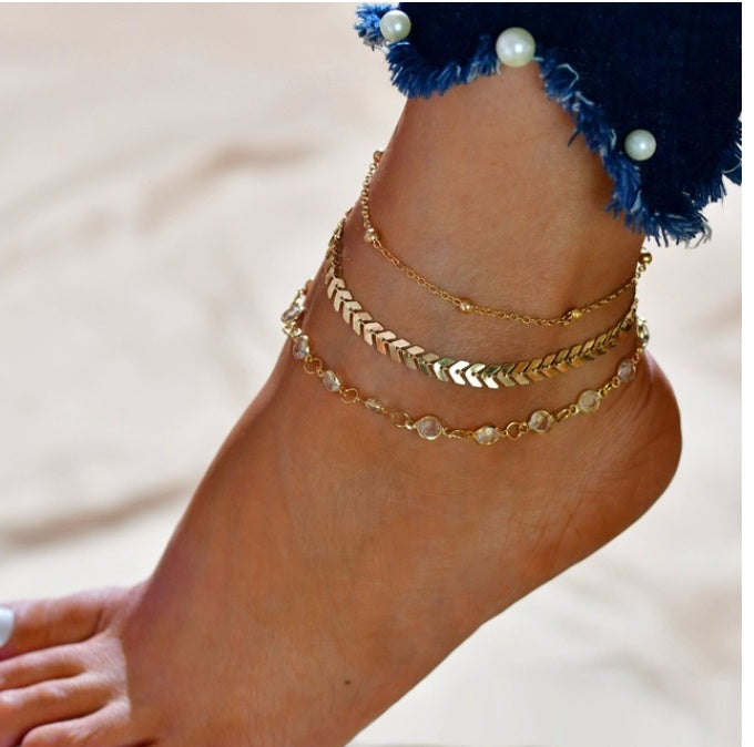 Boho Beaded Anklet – Trendy Summer Foot Jewelry