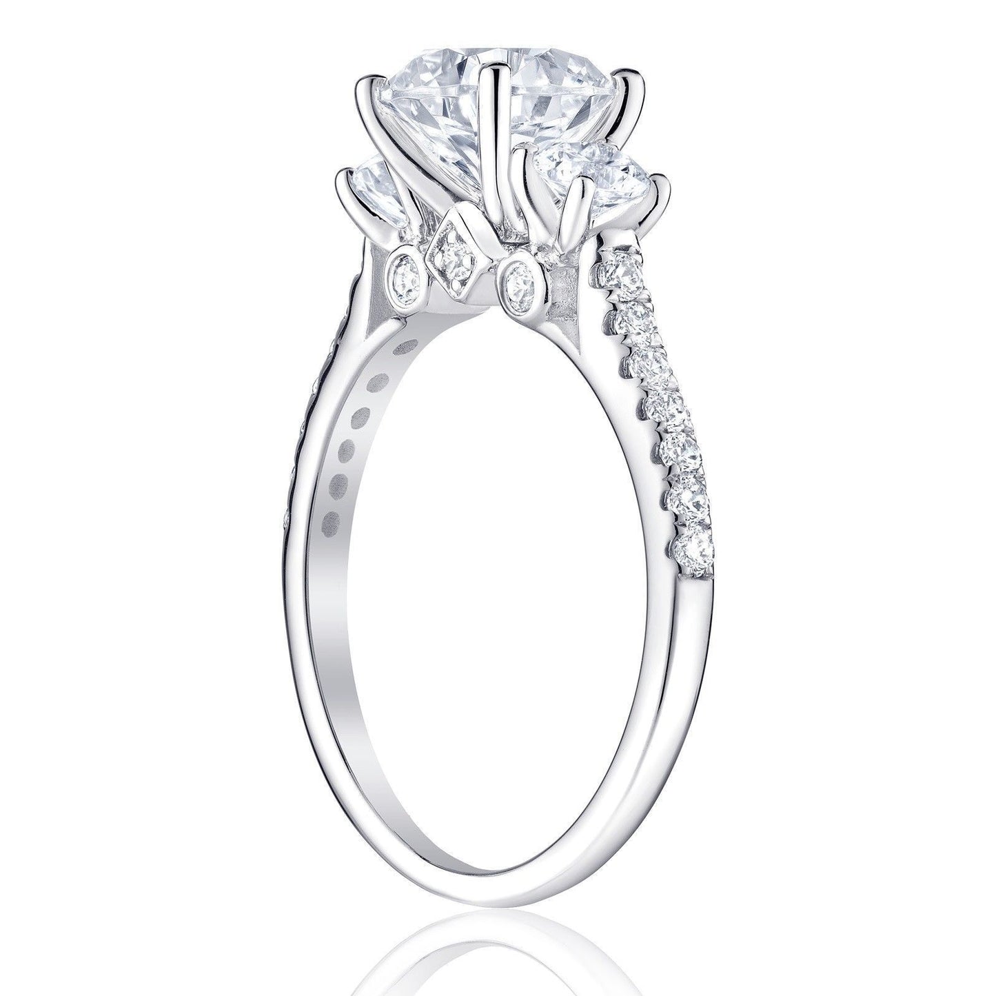Triple Diamond Zircon Ring – Elegant Women’s Ring