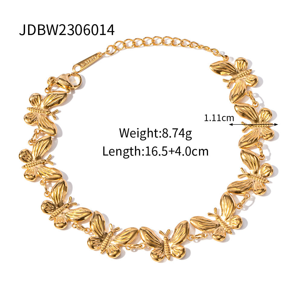 Luxury Butterfly Bracelet for Women – Elegant Stainless Steel Dainty Jewelry
