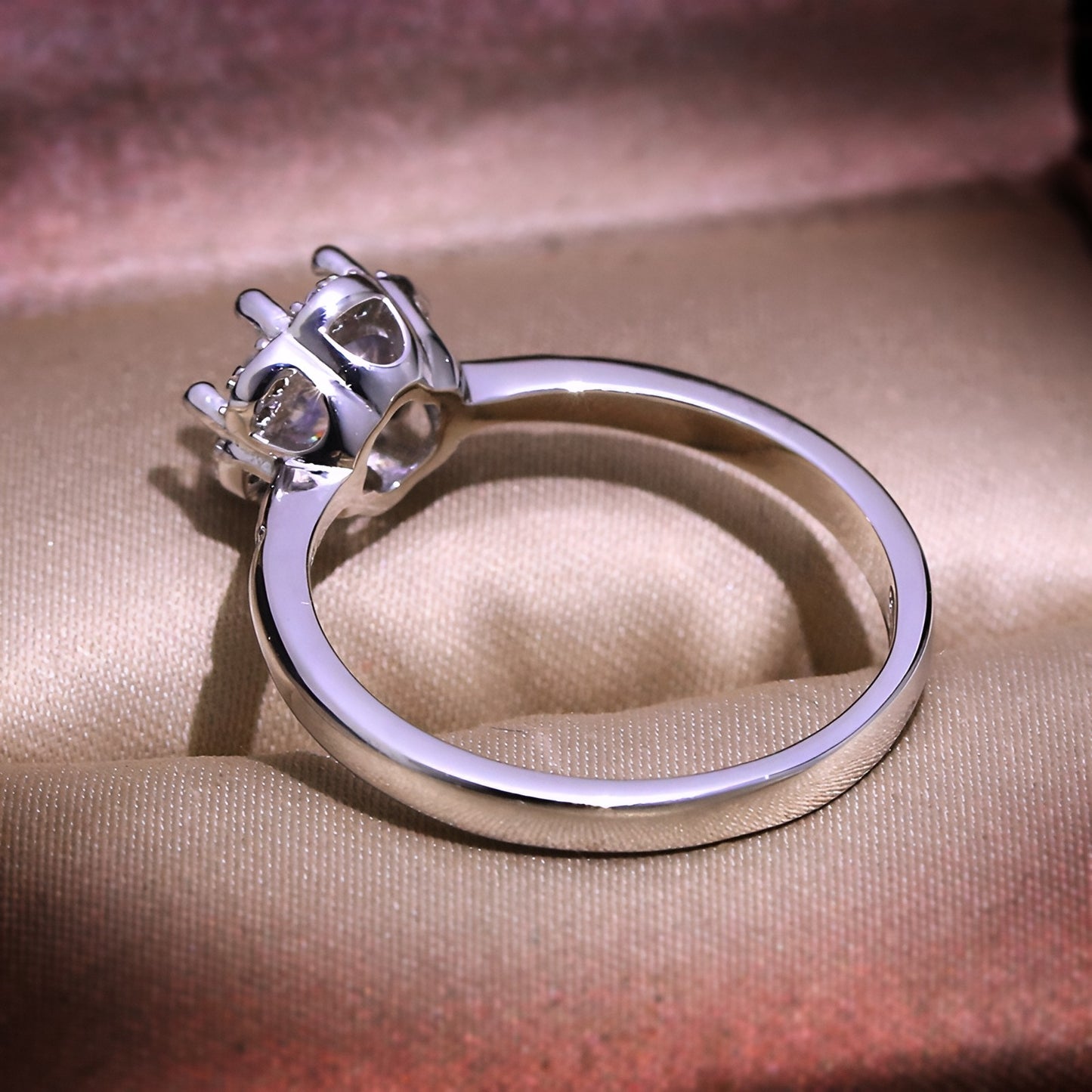 Carat Simulated Diamond Ring for Women – Elegant Silver Engagement Jewelry