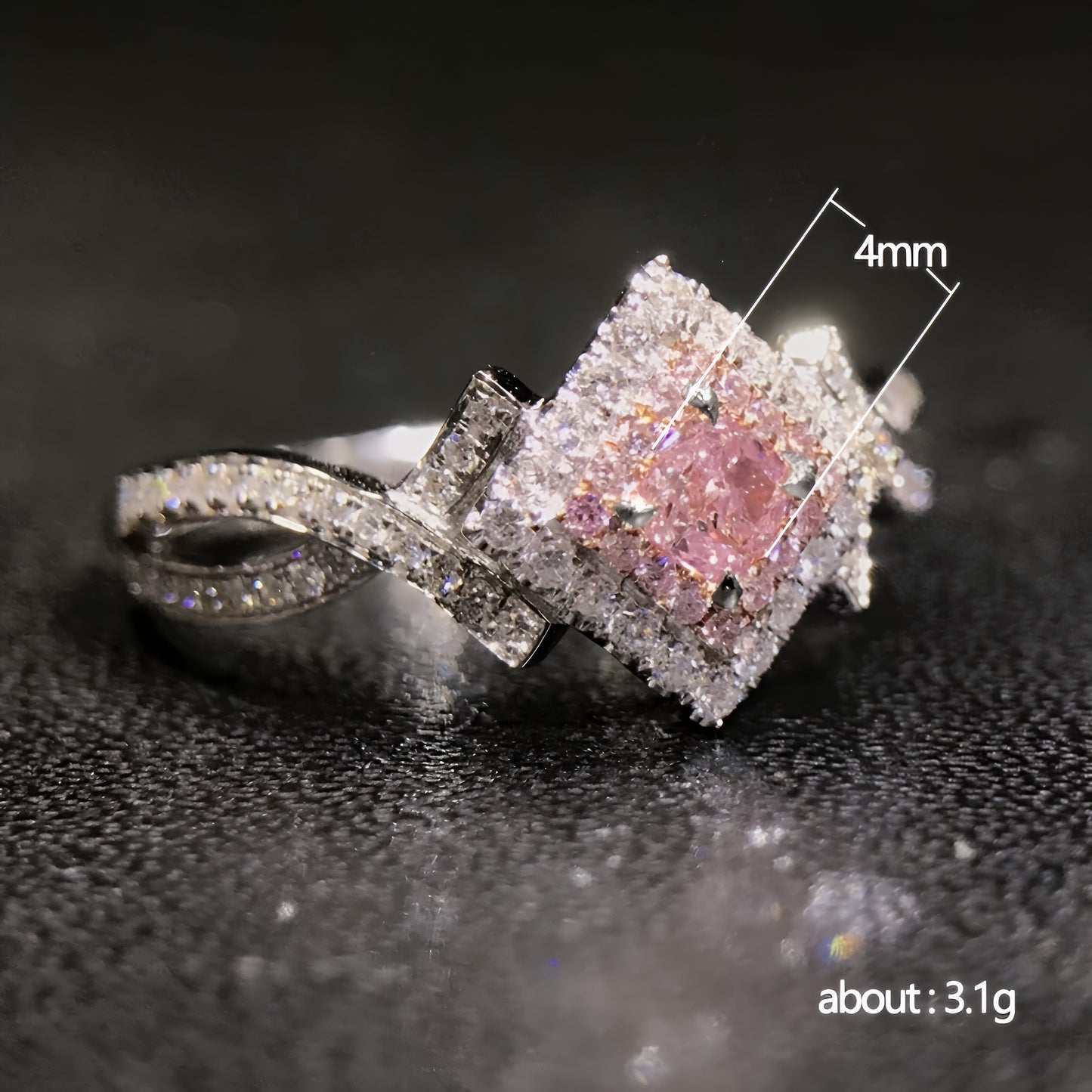 Creative Cross-Wound Zircon Diamond Ring – Stylish Silver Adjustable Jewelry for Women