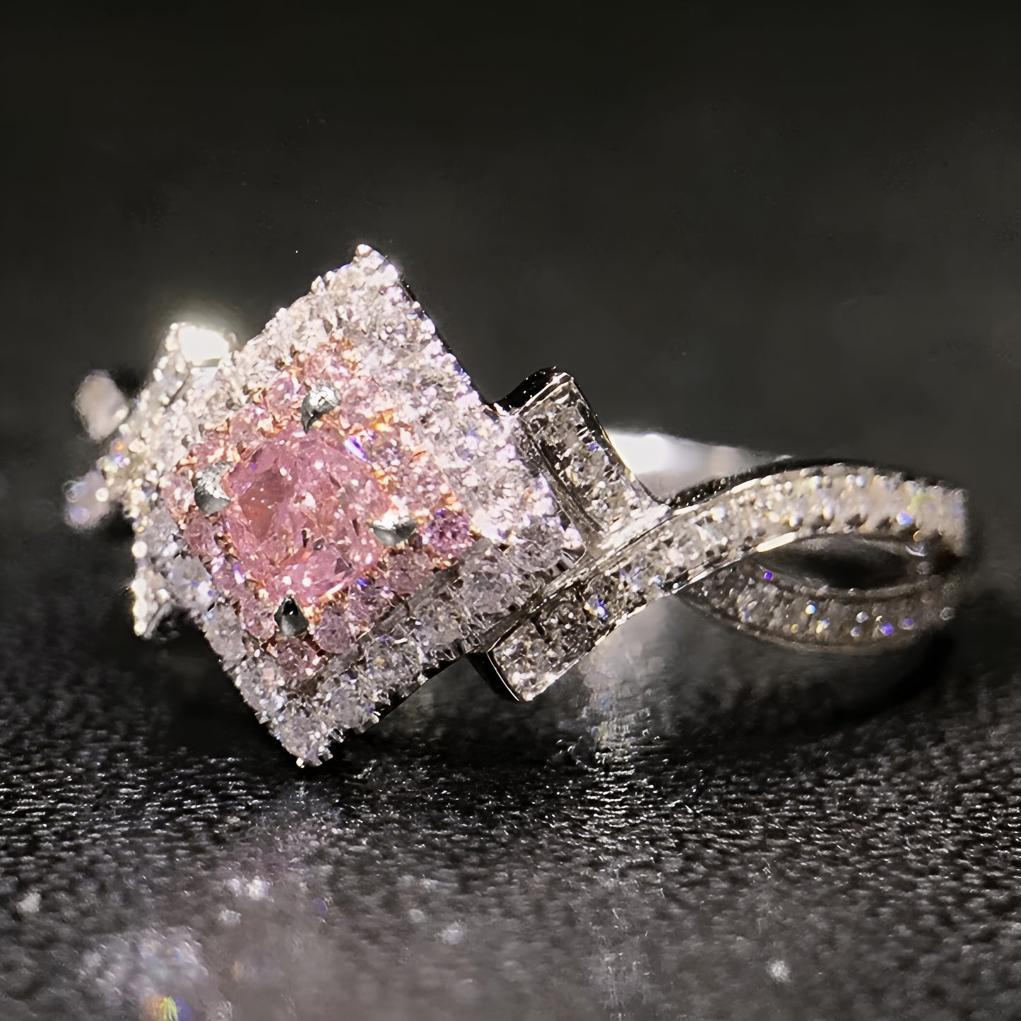 Creative Cross-Wound Zircon Diamond Ring – Stylish Silver Adjustable Jewelry for Women