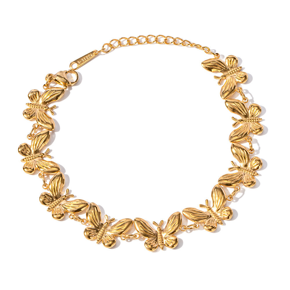 Luxury Butterfly Bracelet for Women – Elegant Stainless Steel Dainty Jewelry