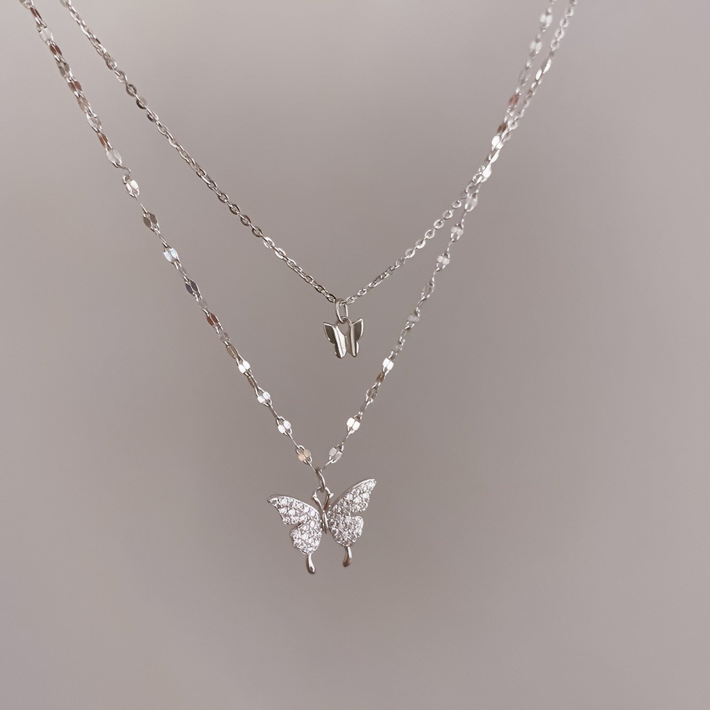 Double Butterfly Gold Necklace – Elegant Women’s Jewelry