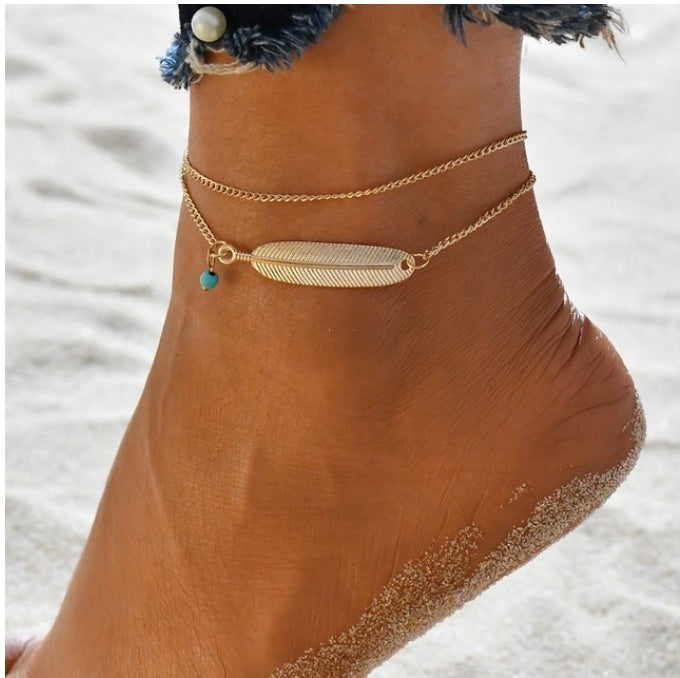 Boho Beaded Anklet – Trendy Summer Foot Jewelry