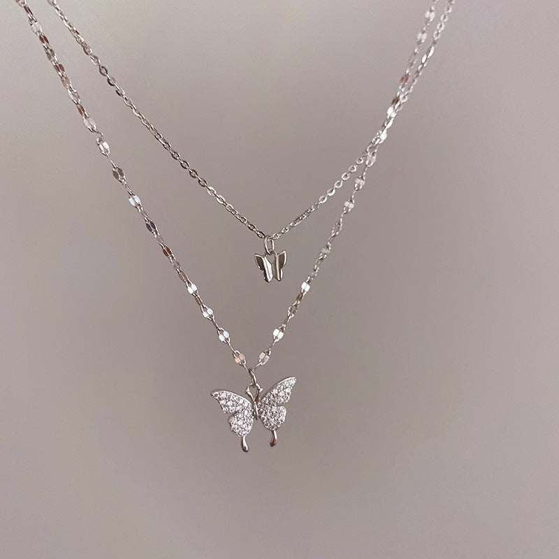 Double Butterfly Gold Necklace – Elegant Women’s Jewelry