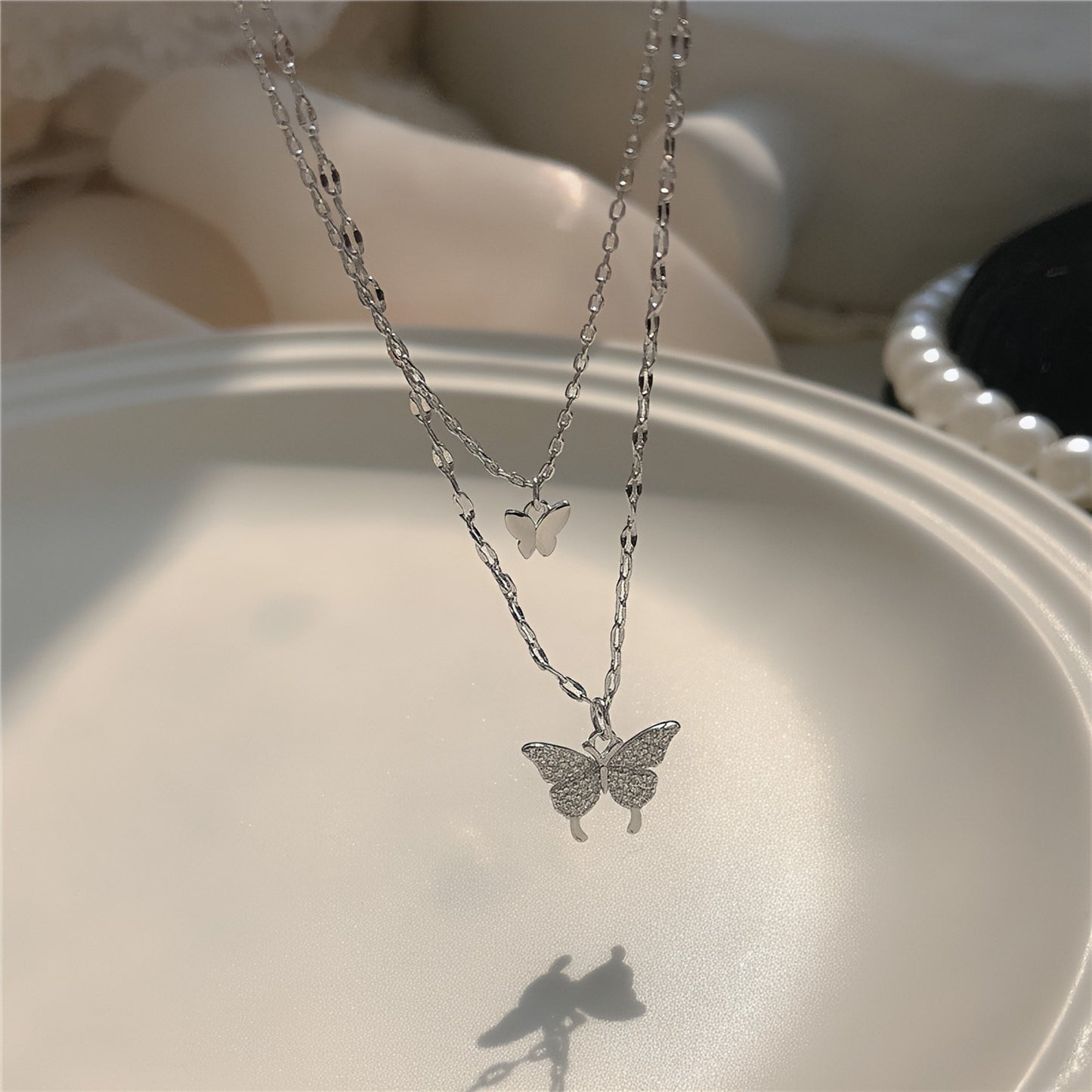 Double Butterfly Gold Necklace – Elegant Women’s Jewelry